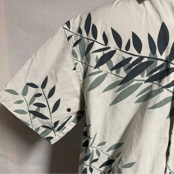 Vintage Tommy Jeans Heavy Cotton Button Down Shirt Men’s Beige Green Size Large - Picture 5 of 12